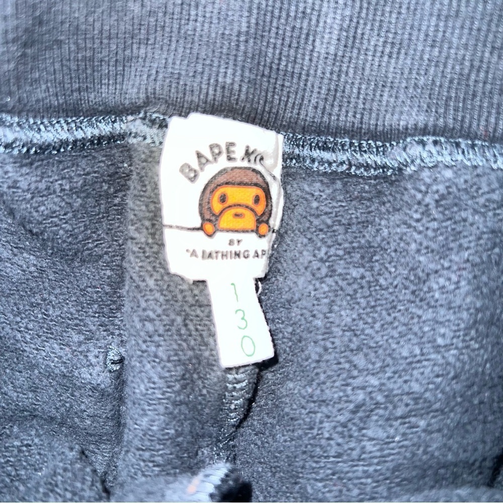 A Bathing Ape Kids Navy Joggers with Fun Graphics - Picture 4 of 4